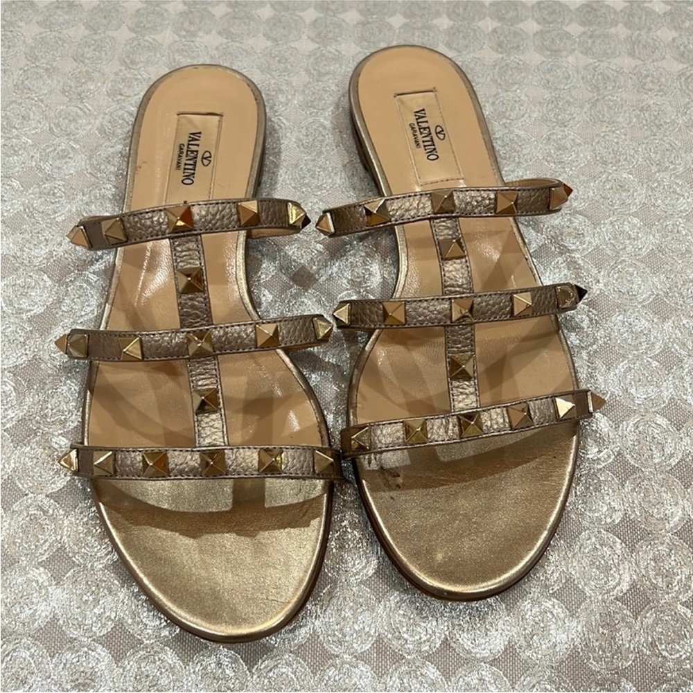 Valentino Rockstud Slide Sandal